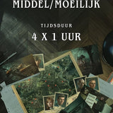 Asylum: kaart, foto's en documenten met informatie over moeilijkheidsgraad en speelduur voor vier delen.